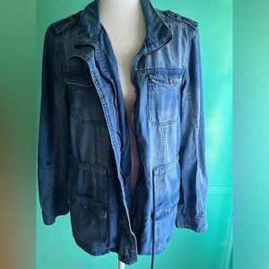 Denim anorak